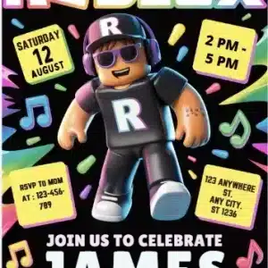 Level Up! Gaming Birthday Invitation Template