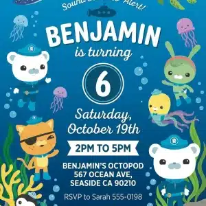Octonauts Ocean Adventure Birthday Invitation Template