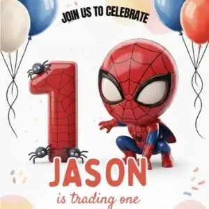 Spidey and His Amazing Friends 1st Birthday Invitation