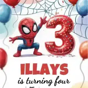 Spidey and His Amazing Friends 3rd Birthday Invitation