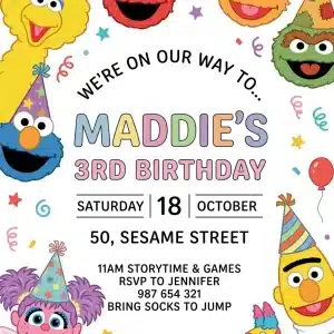 Sesame Street Elmo Birthday Invitation Template