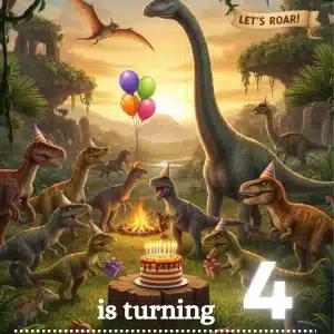 Roar! Dinosaur Birthday Invitation Template