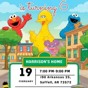 Whimsical Kids Birthday Party Invitation Template