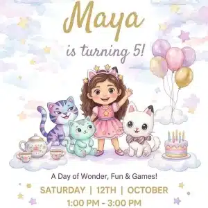 Gabby's Dollhouse Birthday Invitation Template | Editable Digital Invite