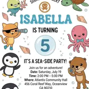 Octonauts Birthday Invitation | Under the Sea Party Invite