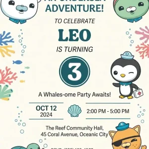 Octonauts Inspired Under the Sea Birthday Invitation