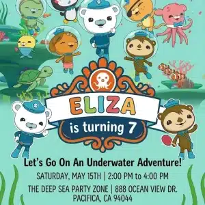 The Octonauts Birthday Invitation Template | Digital Ocean Adventure Invite