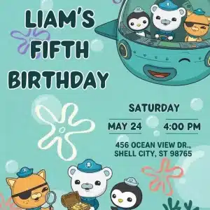 The Octonauts Birthday Invitation Template | Digital Kids Invite