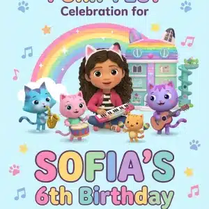 Gabby's Dollhouse Birthday Invitation | Editable Canva Template
