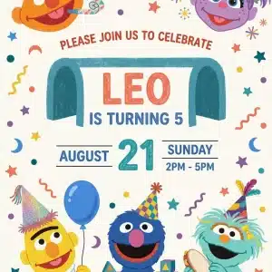 Whimsical Kids Birthday Invitation Template - Instant Download