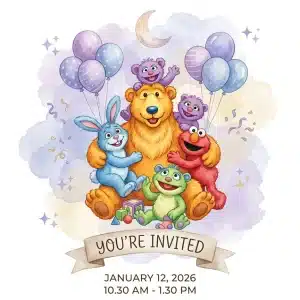 Colorful Macaw Birthday Invitation Template