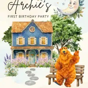 Tropical Bird Birthday Invitation | Jungle Theme Kids Party Invite