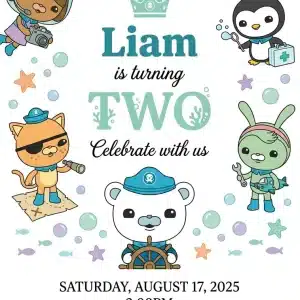 Octanauts Birthday Invitation | Editable Kids Party Template