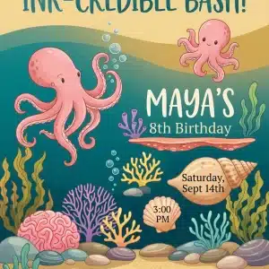 Tropical Birds Birthday Invitation - Colorful Paradise Theme