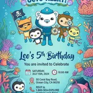 Tropical Parrot Birthday Invitation Template