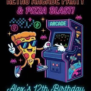 Level Up! Adventure Gaming Birthday Invitation Template