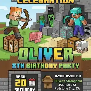 Personalized Monster Birthday Invitation | Fun Adventure Party Invite