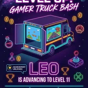 Level Up! Editable Gaming Birthday Invitation Template
