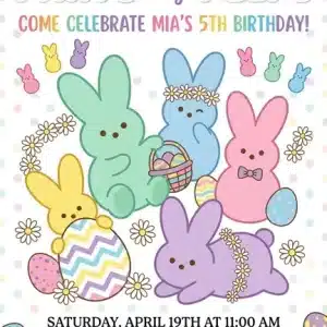 Party With My Peeps Easter Egg Hunt Invitation