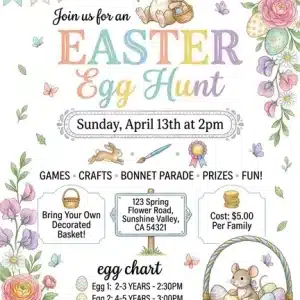 Adorable Easter Egg Hunt Invitation Template