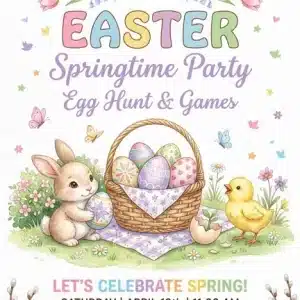 Floral Easter Egg Hunt Invitation | Spring Bunny Party Invite
