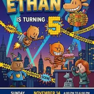 Dog Man Birthday Invitation | Editable Kids Party Template