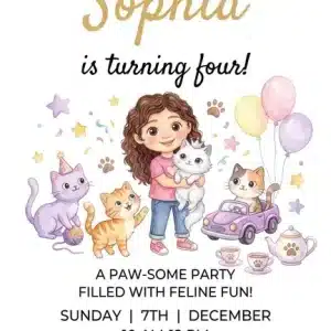 Gabby's Dollhouse Birthday Invitation Template | Digital Editable Design