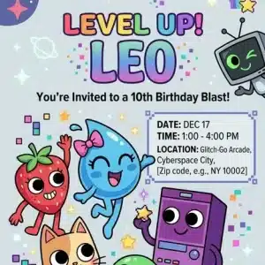 Dandy's World Birthday Invitation | Roblox Themed Digital Template