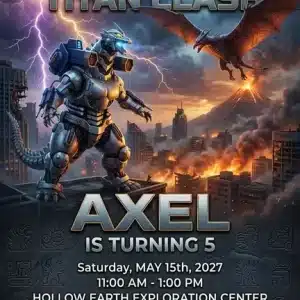 Godzilla King of Monsters Birthday Invitation & Tag Set
