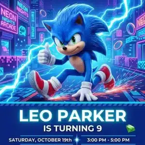 Sonic the Hedgehog Birthday Invitation, Editable Digital Invite