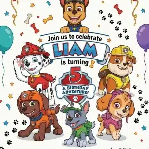 Rescue Puppy Adventure Birthday Video Invitation