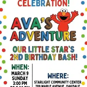 Abby Cadabby Sesame Street Birthday Invitation Template
