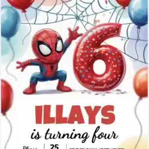 Spidey and His Amazing Friends 6th Birthday Invitation