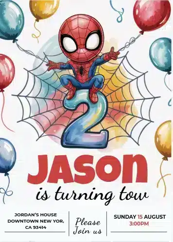 Spidey and His Amazing Friends 2nd Birthday Invitation