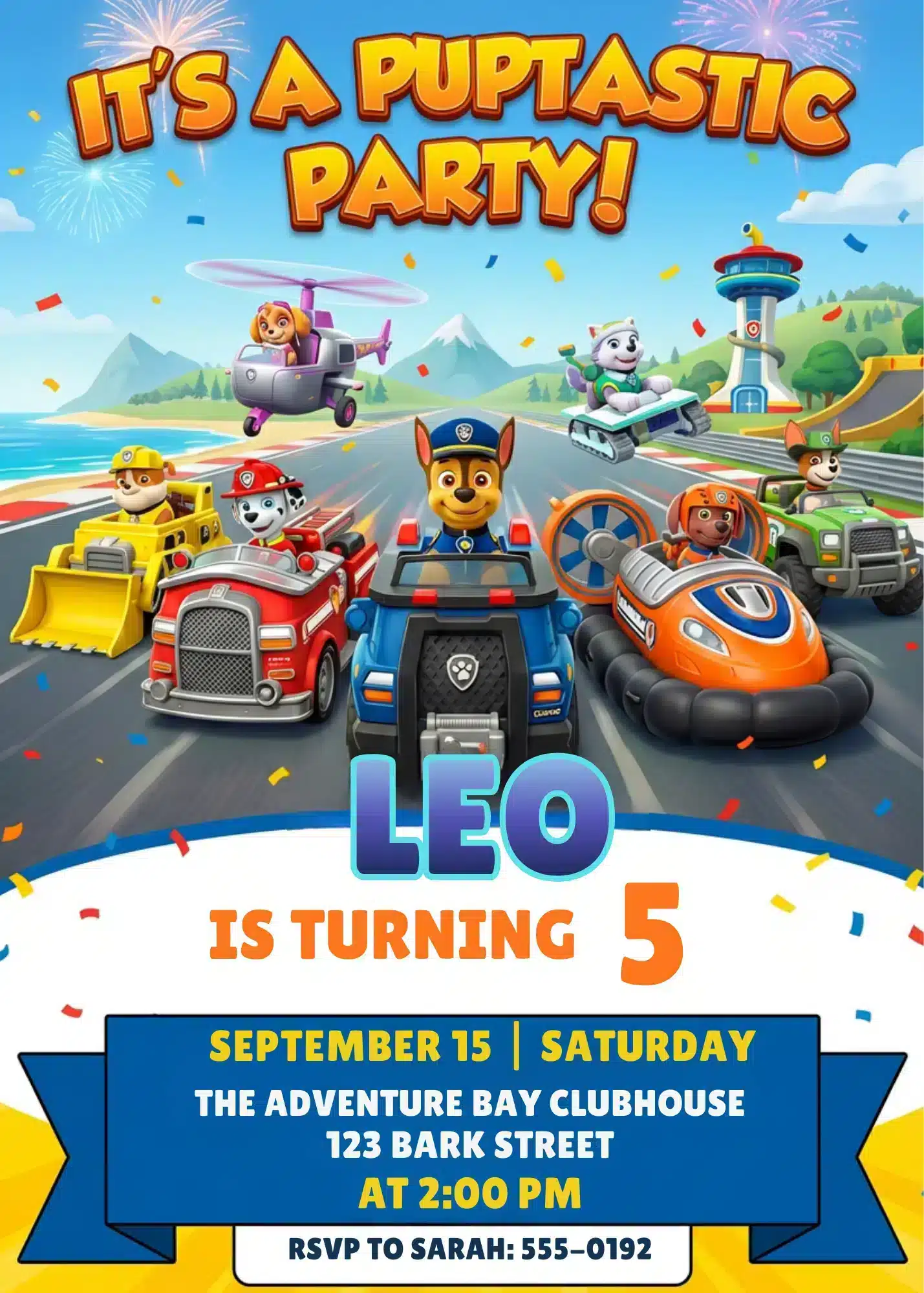 Paw Patrol Birthday Invitation | Editable Puppy Patrol Theme