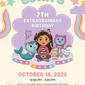Gabby's Dollhouse Birthday Invitation | Editable Template