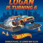 Race Car Birthday Invitation Template | Fast & Fun Kids Racing Party Invite