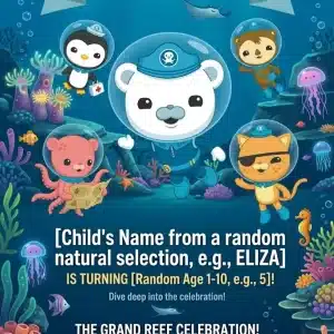 Whimsical Underwater Kids Birthday Invitation - Ocean Theme