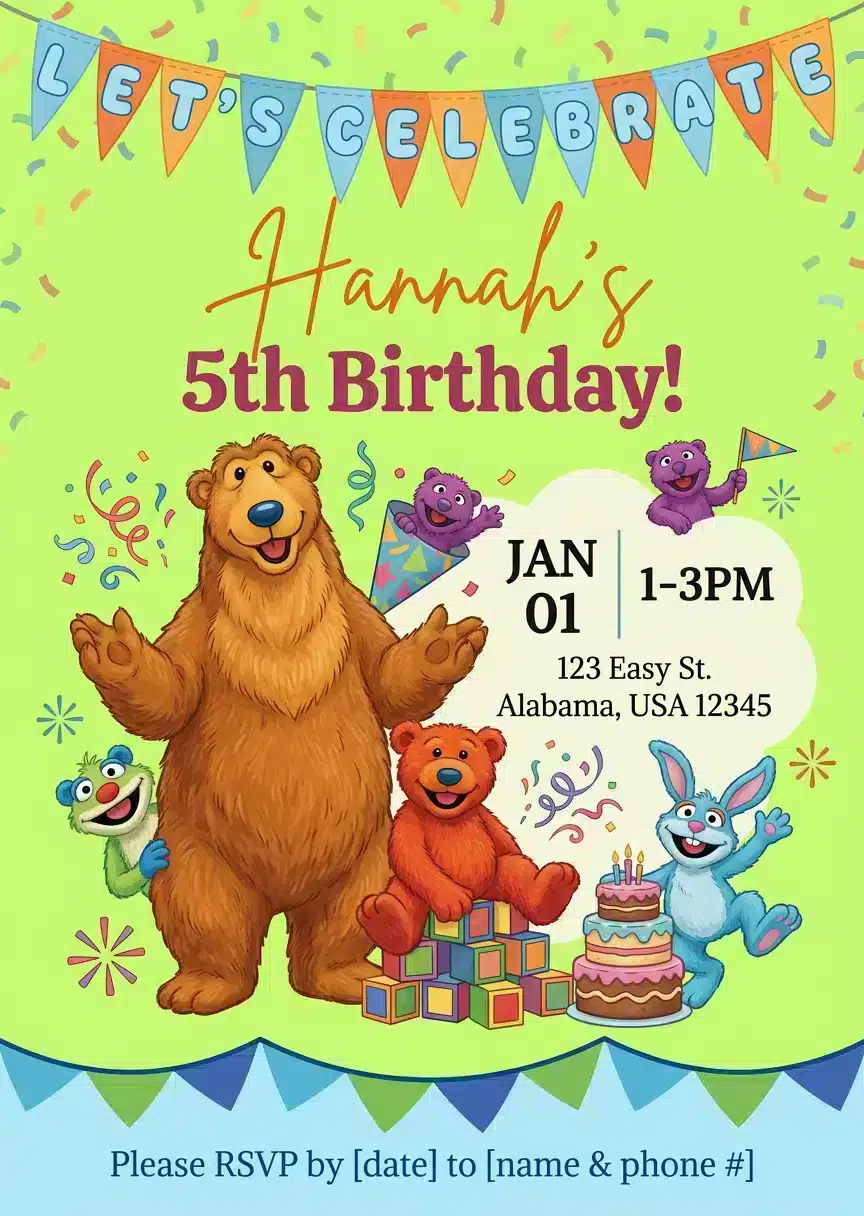 Exotic Tropical Parrot Birthday Invitation Template