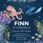 Under the Sea Birthday Party Invitation Template