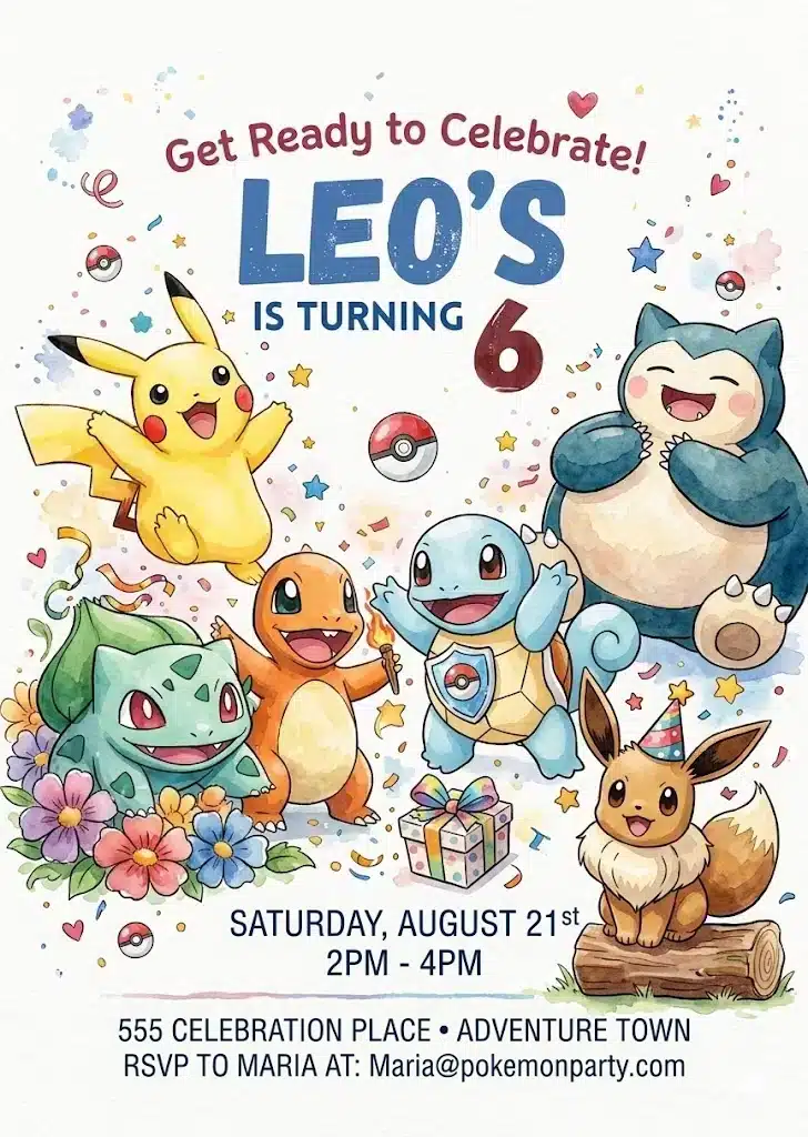 Cartoon Gaming Birthday Invitation | Kids Adventure Party Template