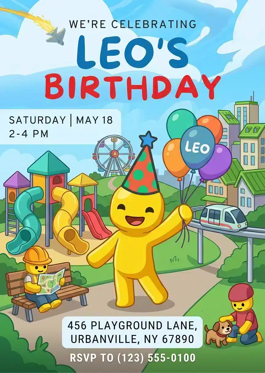 Wobbly Life Video Game Birthday Invitation | Digital Download