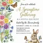 Floral Spring Easter Brunch & Egg Hunt Invitation Template