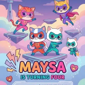 SuperKitties Birthday Invitation | Cute Kitten Party Template