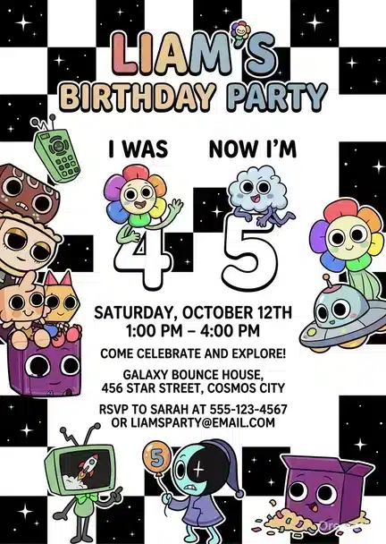 Dandy's World Birthday Invitation | Editable Kids Party Template