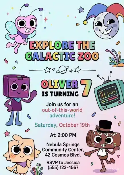 Dandy's World Birthday Invitation | Digital Kids Party Template