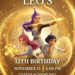 Kpop Demon Hunters Birthday Invitation | Anime Style Party Invite