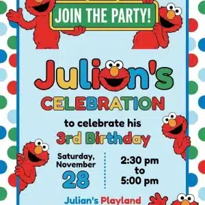 Sesame Street Elmo Birthday Invitation Template