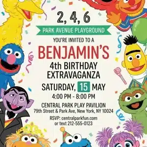 Sesame Street Elmo Birthday Invitation Template
